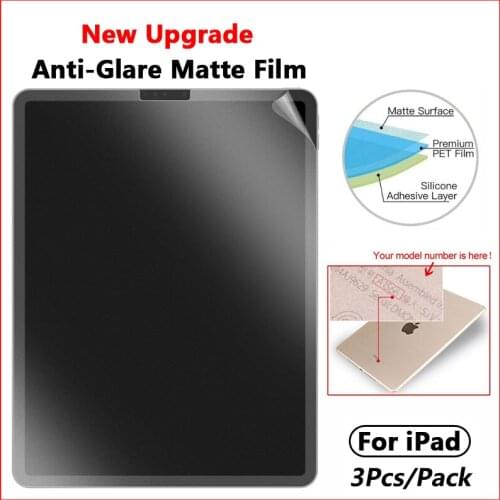 Anti-Galre Matte Screen Protector For Apple iPad Pro 11 Mini 5 Air 4 3 2 1 Matte Soft film For iPad Pro 9.7 10.5 10.9 10.2 7 8th