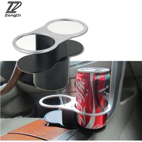 ZD 1Pc Car water cup holder Double mouth for Seat Leon Ibiza Renault Duster Megane 2 Logan Captur Clio Mazda 3 6 CX-5 2017