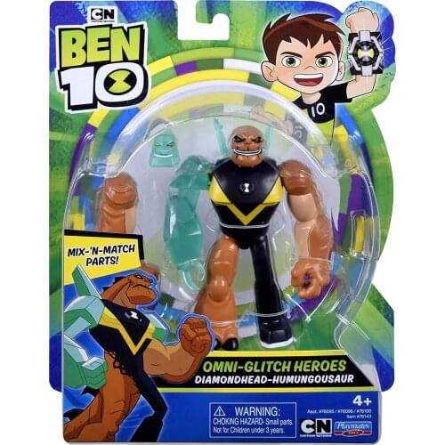 Ben 10 BEN Ten Action Figures-Omni Glitch Diamondhead-Humungousaurus