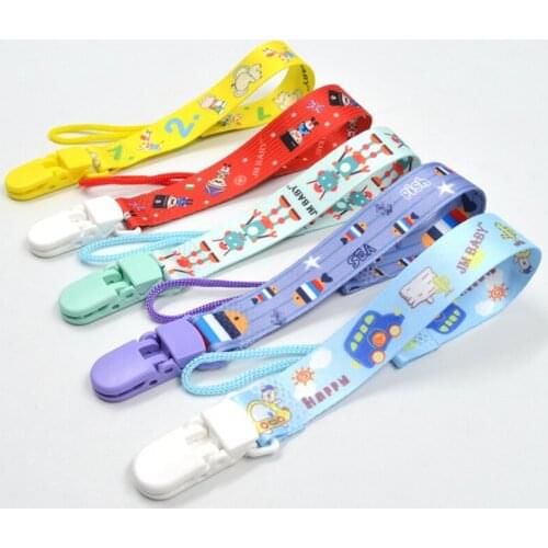Infant Pacifier Clips Leash Strap Baby Pacifier Clip Chain Ribbon Dummy Holder Soother Nipple Holder For kids Feeding K0059