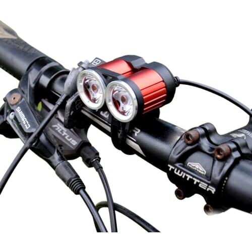 True 2000LM 2 X XM-L T6 LED USB Waterproof Lamp Bike Bicycle Headlight Cycling Portable 4 Modes Light with Spare O-rings #A