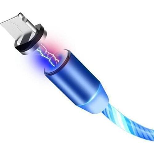 Circular Magnetic Streamer Data head Magical Glow Nighttime Mobile Phone Charging head For Apple Android Typec