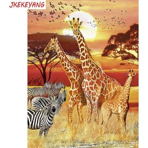 5D DIY square/round Diamond Painting African giraffe and zebra Cross Stitch Diamond Embroidery Pattern Rhinestone J2384