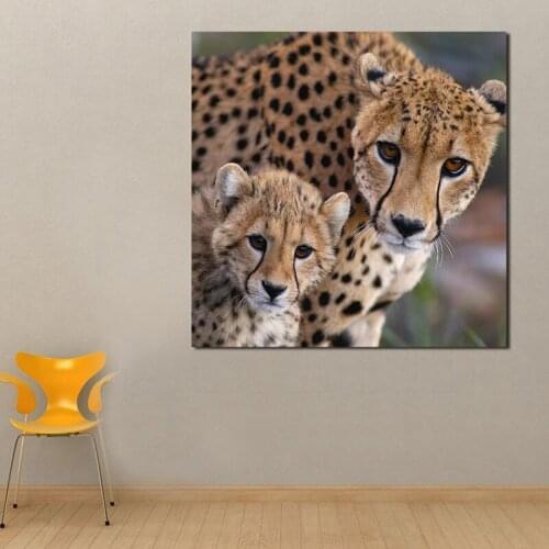 Cheetah Animal Minimalist Wall Art Canvas Poster And Print Canvas Painting Oil Decorative Picture Living Room Home Decor Artwork