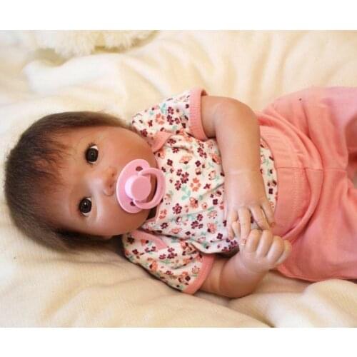 20'' Handmade Doll Alive Bebe Reborn Baby Girl Soft Vinyl Silicone Nursery Gifts Silicone Baby Doll Girls Toys