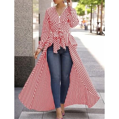 Meihuida Blouses With Tie