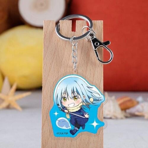 Anime That Time I Got Reincarnated as a Slime Rimuru Cute Acrylic Figure pendant keychain Keyring Collection Model Toy Cosplay