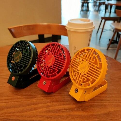 Mini-Hold Fans Standing Outdoors Pocket Fans Usb Charge Bring Mini Nail Air Dryers Chinese style Travel Portable Cute Small Fan