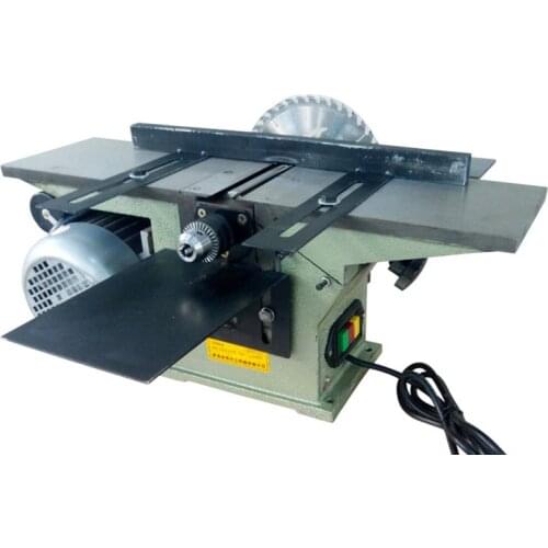 Multifunction Woodworking Planer 220V Desktop Electric High Power Cutting Planing Drilling Three In One Planer Table Saw Tools