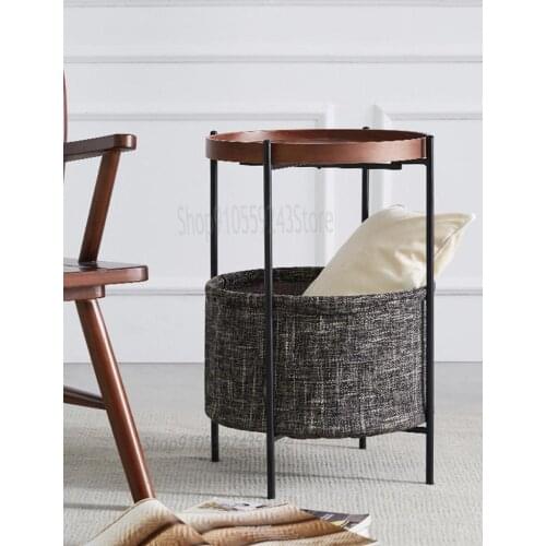 Nordic Modern Minimalist Creative Sofa Side Table Living Room Mobile Small Corner Table Small Coffee Table Small Apartment Light