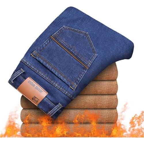 2018 New Jeans Men Classical Jean High Quality Straight Leg Male Casual Pants Plus Size Cotton Denim Trousers