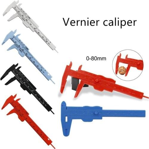 0-150mm Vernier Caliper Plastic Double Rule Scale Mini Measuring Ruler High Quality Vernier Caliper Ruler Tool
