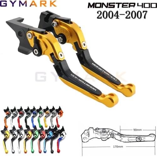 For Ducati MONSTER 400 MONSTER400 2004 2005 2006 2007 Adjustable Folding Extendable Motorcycle Red Brake Clutch Levers