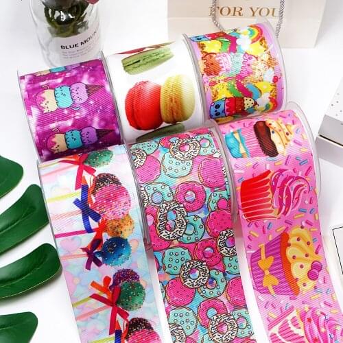 DIY Handmade Materials Printed Grosgrain Ribbon 50 Yard Per Size 24013