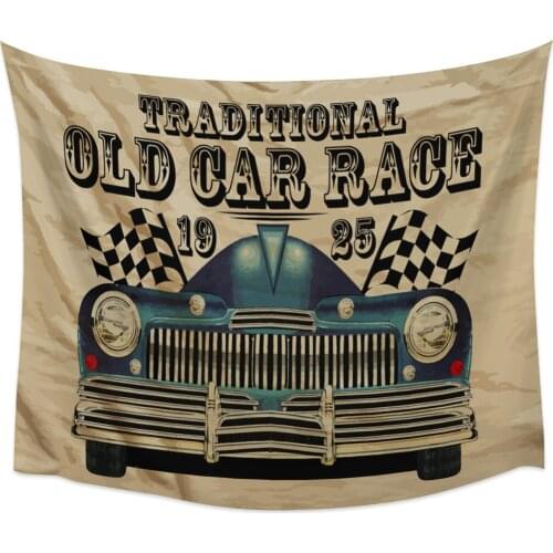 Retro Classic Car Wall Tapestry Home Wall Decor Tapestry Bedroom Tapestry Wall Hanging Picnic Mat Yoga Mat