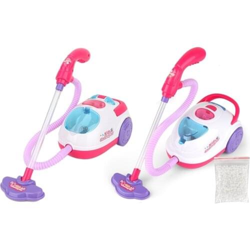 Pretend Play Toy Vacuum Cleaner Toy for Kids Housekeeping Cleaning Trolley Play Set Mini Clean Up Cart