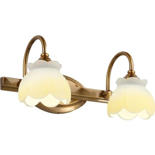 Contemporary Polished Crystal Washroom Wall Light Modern Golden Bathroom Mirror Wall Lights Factory Sale Wholesale Wall Lamps