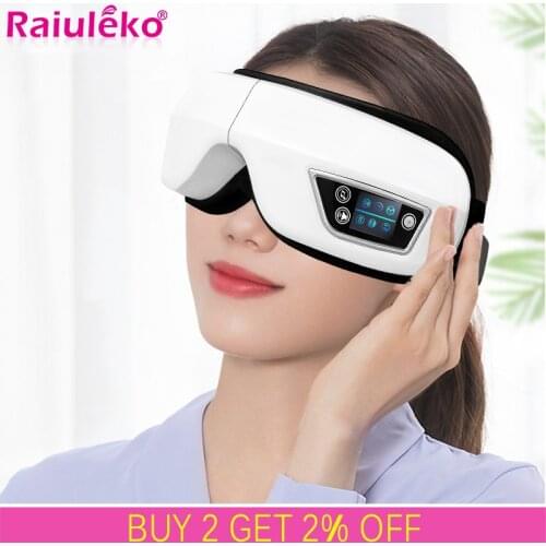 4D Smart Airbag Vibration Eye Massager Eye Mask Eye Care Device Instrumen Heating Bluetooth Music Relieves Fatigue Dark Circles