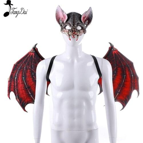 Carnival Party Decoration Suit Masquerade Props Felt Unique Vampire Bat Cosplay Costume Anime Devil Halloween Wings