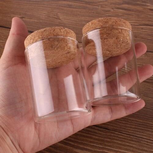 12pcs 50ml size 47*60mm Test Tube with Cork Stopper Spice Bottles Container Jars Vials DIY Craft