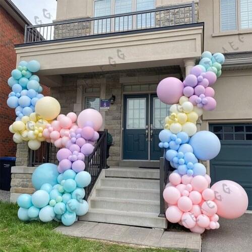 205Pcs Birthday Party Balloons Decoration Garland Kit Macaron Pink Balloon Wedding Party Decorations Globos Bridal Shower