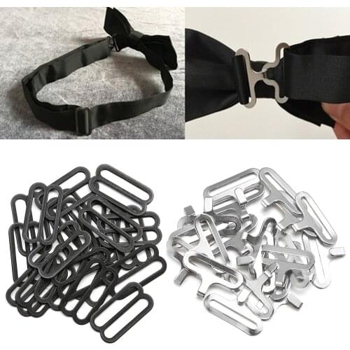 30Pcs/Set New Adjustable Cravat Clip Bow Tie Necktie Strap Sling Buckle Hook Fastener DIY Crafts Apparel Sewing Accessories