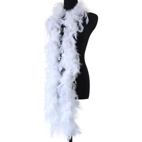 38-40 GramsTurkey Feathers Boa Diy Wedding Party Clothing Dress Shawl Craft Accessories Feather Ribbon Decoration Jewelry Making