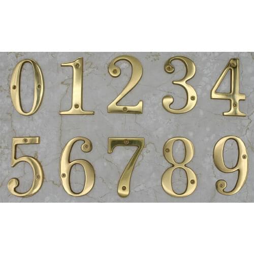 4Inch Brass Copper A100 House Door Decoration Number