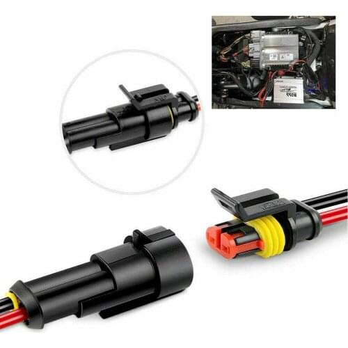 96/180pcs HID Waterproof Connectors 2 Pin 15 Sets Car Electrical Wire Connector Plug Truck Harness 300V 12A Dropshipping