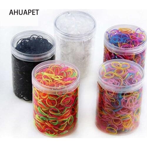 AHUAPET Hot Sale Child Baby Hair Holders 2018 New Packaging With Box TPU Rubber Bands Elastics Girls Tie Gum Hair Accessories E