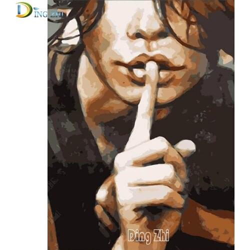 Art Woman Lips Diy Diamond Painting Full Square/Round European Portraits Mosaic Cross Stitch Diamond Embroidery Decor For Home