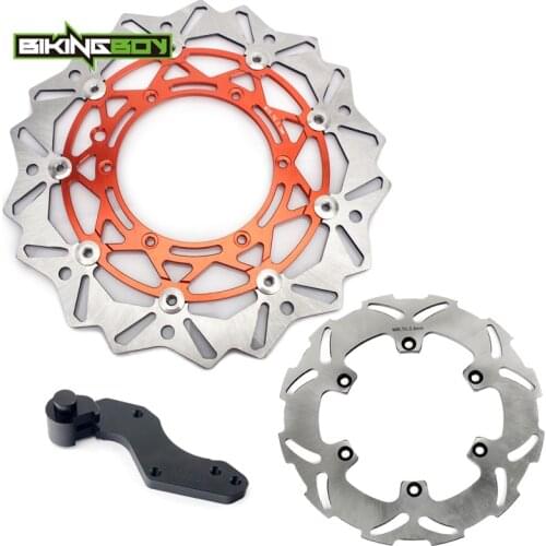 BIKINGBOY 320mm Front Rear Brake Discs Disk Rotor Bracket For KTM 125-690 250 350 450 500 525 EXC XXF SXS SX XC GS Supermoto SMC