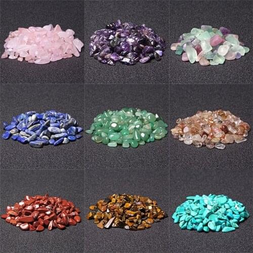 5-8mm Natural Quartz Crystal Chips Beads Undrilled Healing Raw Gem Beads lapis lazuli Amethysts Gravel Stone for Jewelry Making