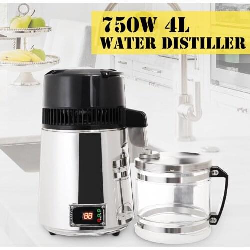 High Quality 4L Pure Water Stainless Steel Water Distiller Purifier Body Filter with Temperature control