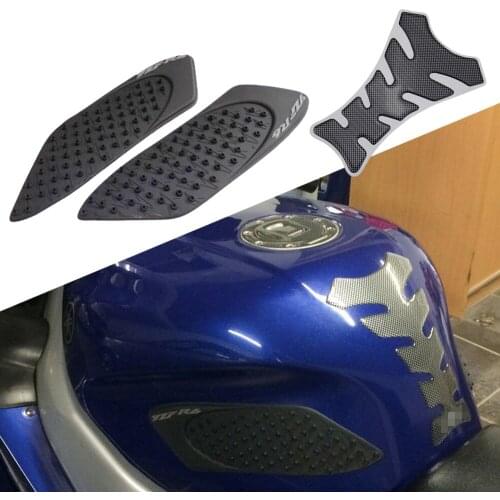 For 06 07 Yamaha YZF 600 R6 2006 2007 YZFR6 YZF-R6 Anti slip Tank Pads Side Gas Fuel Knee Grip Traction Pads Decal Sticker