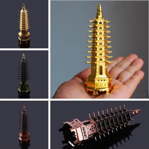 Zinc Alloy Feng Shui Education Tower Nine Levels Wen Chang Pagoda For Education And Career And Business Growth Desktop Ornaments