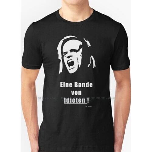 Klaus Kinski-Idiots T Shirt 100% Pure Cotton Kinski Klaus Fanart Movie Fitzcaraldo Xmas Holidays Theatre Theater Geek Nerd