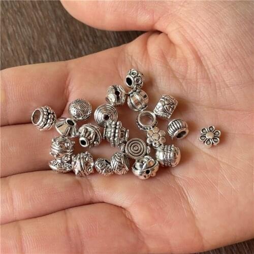 JunKang 30pcs mixed batch various irregular intervals DIY handmade spacer beads necklace bracelet large wholesale jewelry