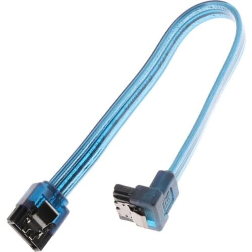 SATA 3.0 Data Cable 200mm/8'' for HDD SSD with Latching Lock 26AWG 6Gb/s, Light Blue, Pack of 1