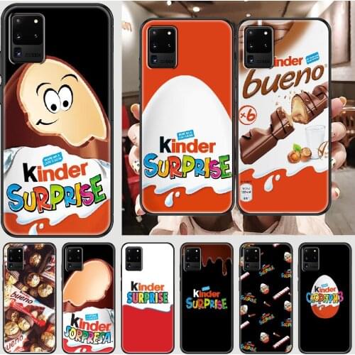 KINDER JOY Surprise Egg Phone case For Samsung Galaxy Note 4 8 9 10 20 S8 S9 S10 S10E S20 Plus UITRA Ultra black soft cell cover