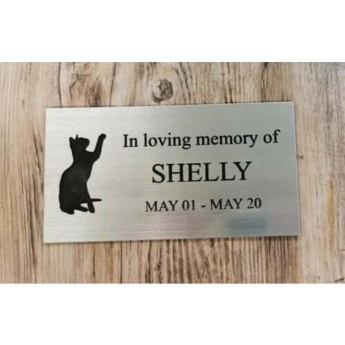 CUSTOMIZED COMPOSITE ALUMINUM-PLASTIC PLATE MEMORIAL PET PLAQUE SIGN DIY HOME CAT