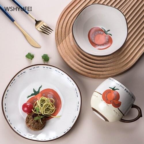 Cute hand-painted coffee milk cup home companion gift cute hand-painted coffee milk cup home set tableware kitchen cooking tools