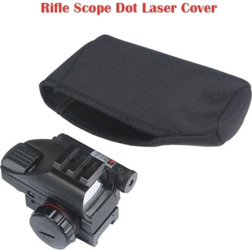 Mizugiwa Rifle Scope Dot Laser Cover Gun Rifle Hunting Accessories Rifle Scope Neoprene Protect Scope Cover Bag Black Color