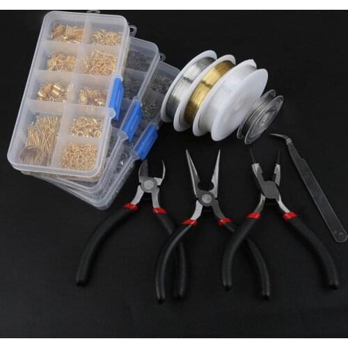 New 1 Set Suite Jewelry Findings Making Box Beads Kit For DIY Jewelry Tool Necklace Earrings Handmade Material Accessories