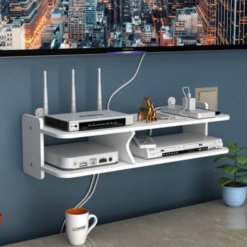 Wall Mounting Metal Wireless Wifi Router Boxes/TV Set-Top Box/DVD Player Stand/Telephone Holder Rack Shelf Bracket WF