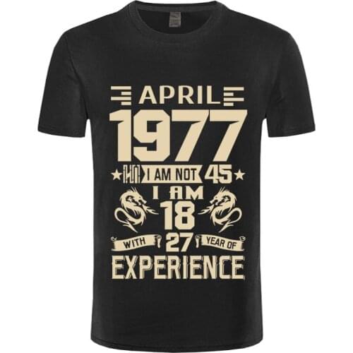 2021 NEW January February March April May June July August September shirt Mens Short Sleeve T shirt Printed 1977 YEARS Casual