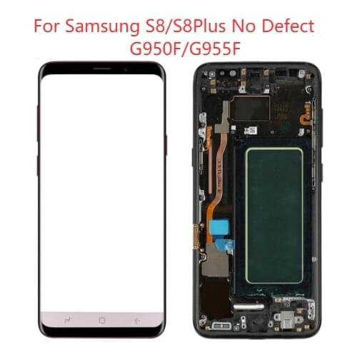 Original S8 LCD For Samsung Galaxy S8 Plus Display With Frame Super AMOLED S8 Plus G955F S8 G950F LCD Touch Screen Components