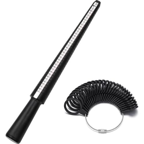 Plastic Ring Size Finder Mandrel Stick Finger Gauge Kit for DIY Jewelry Making Ring Sizer Measuring Jewellery Tool Set