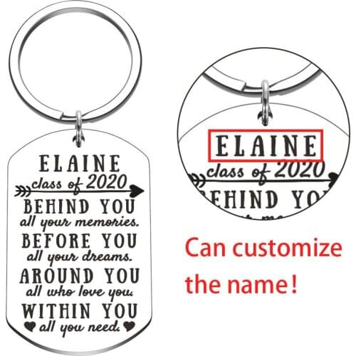 Graduation Gifts Keychain for Son Daughter Inspirational Keyring Birthday Gifts for Women Men Girl Boy Daughter From Dad Mom