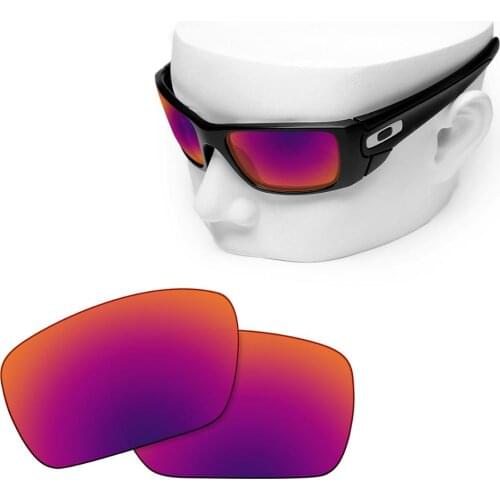 OOWLIT Polarized Replacement Lenses of Purple Red Mirror for-Oakley Fuel Cell Sunglasses